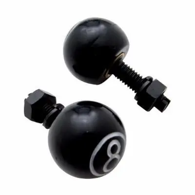 “8” Ball Nummerplåts bultar 1 par Erbjudande