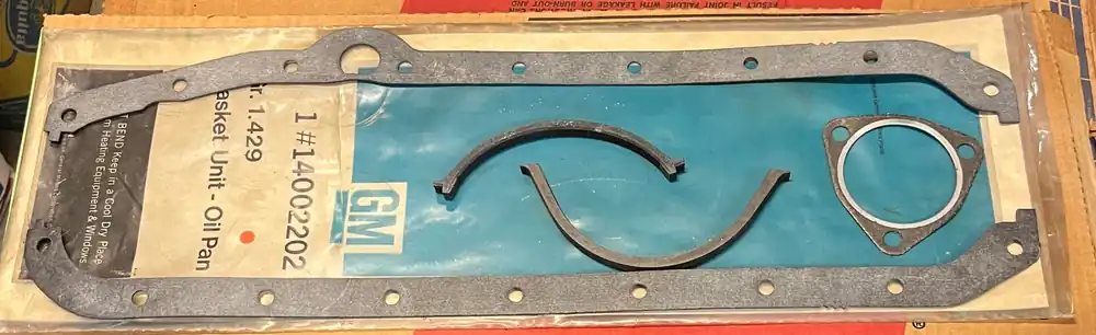 Kampanjpris Oljetrågspackning kork GM SB 262-400 1957-1974 mfl GM 14002202 NOS