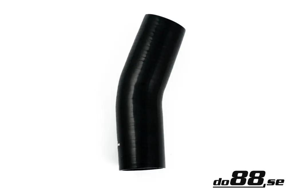 Sista chansen Silikonslang Svart 25 grader 2,375tum (60mm)
