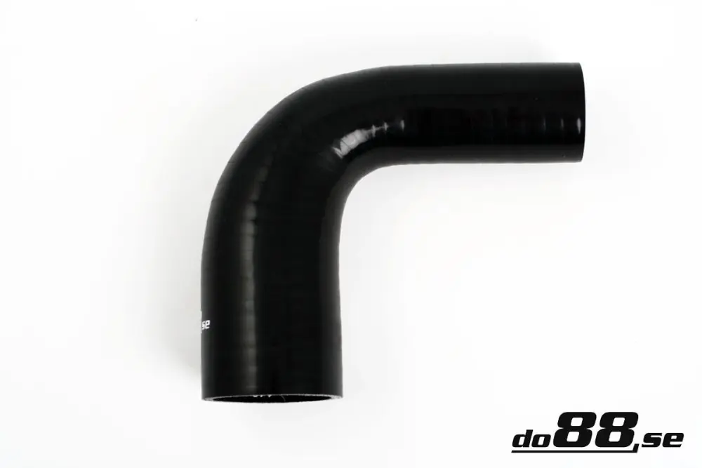 Silikonslang Svart 90 grader 1,875 - 2,125tum (48-54mm) Kundfavorit