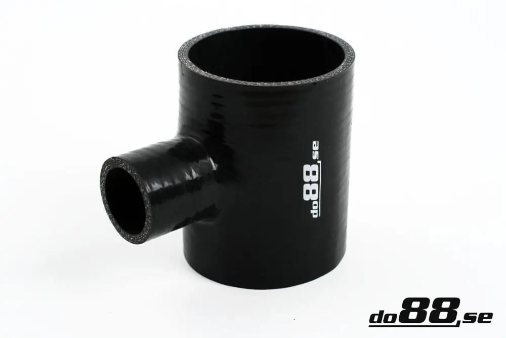 Silikonslang Svart T 3tum + 2tum (76+51mm) Billig