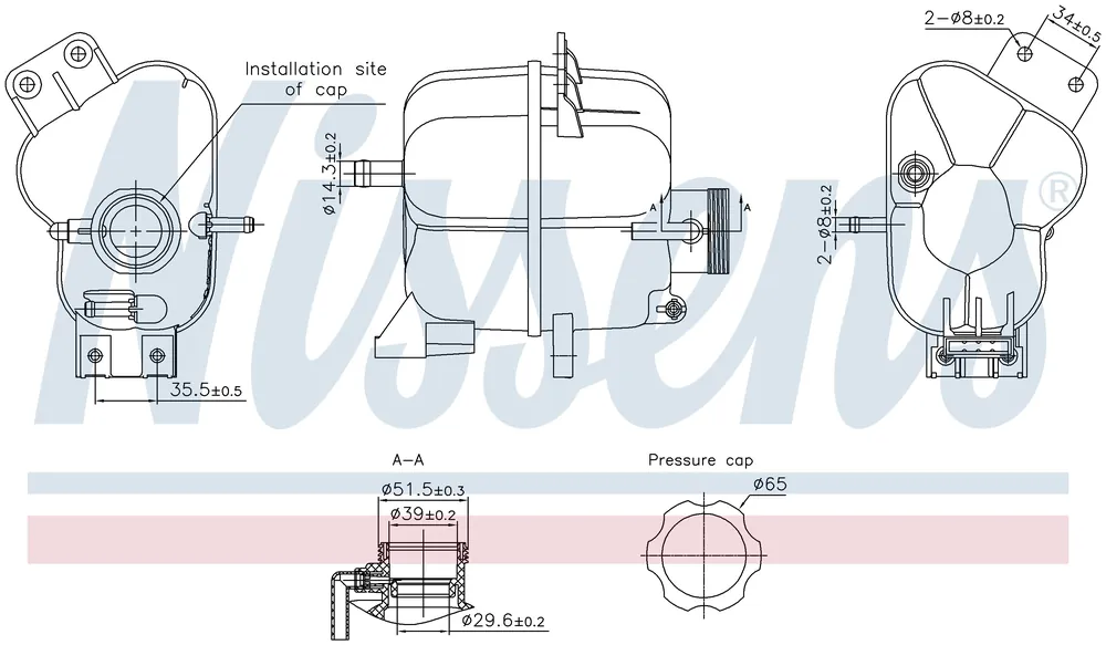 I lager Expansionstank inkl lock, Chevrolet