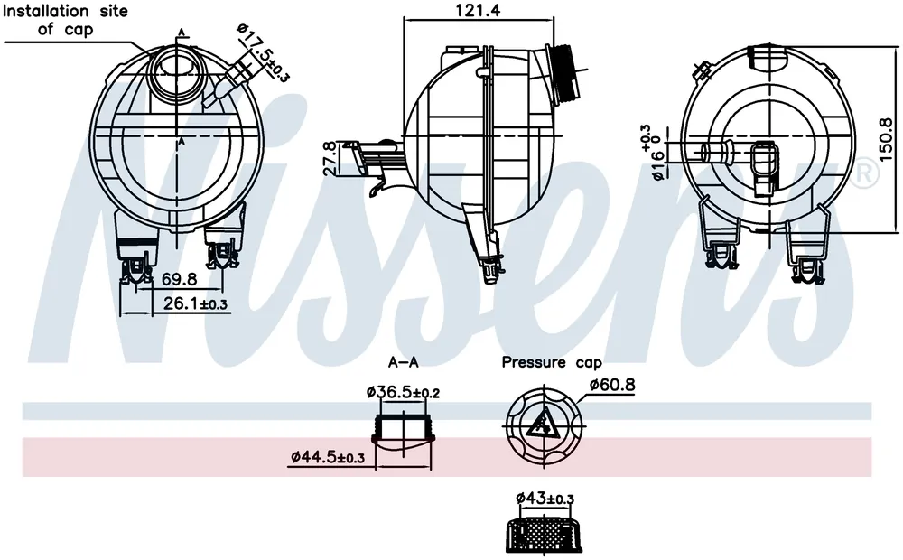 Billig Expansionstank inkl lock, Citroen, Peugeot