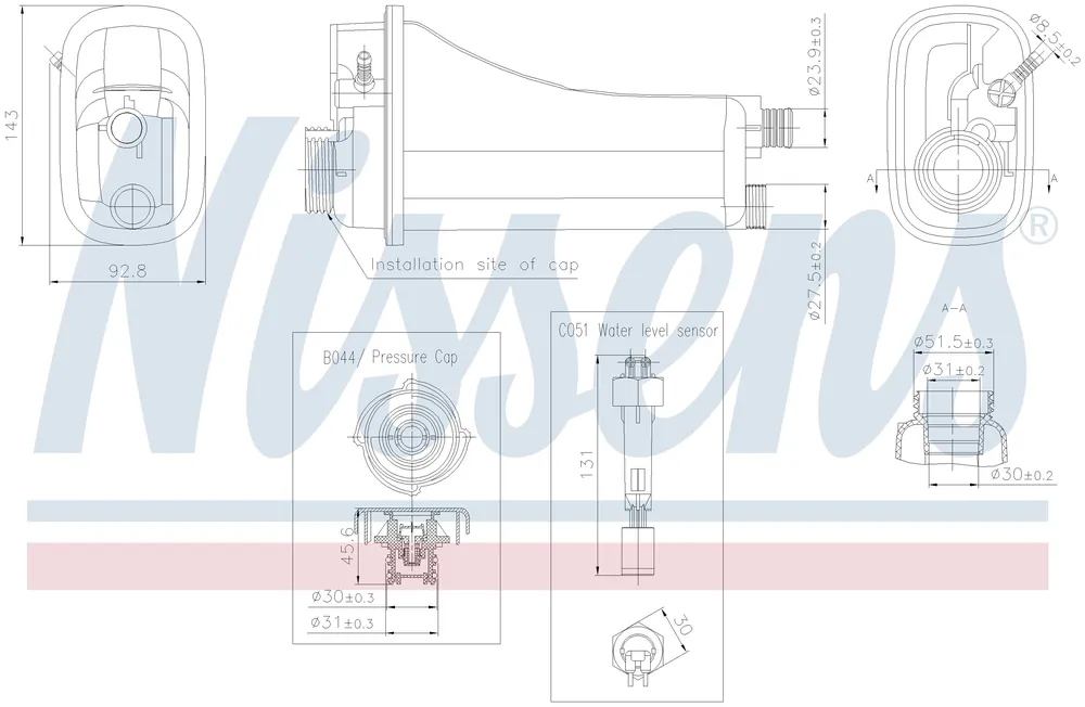 Expansionstank, inkl lock & givare Reapris